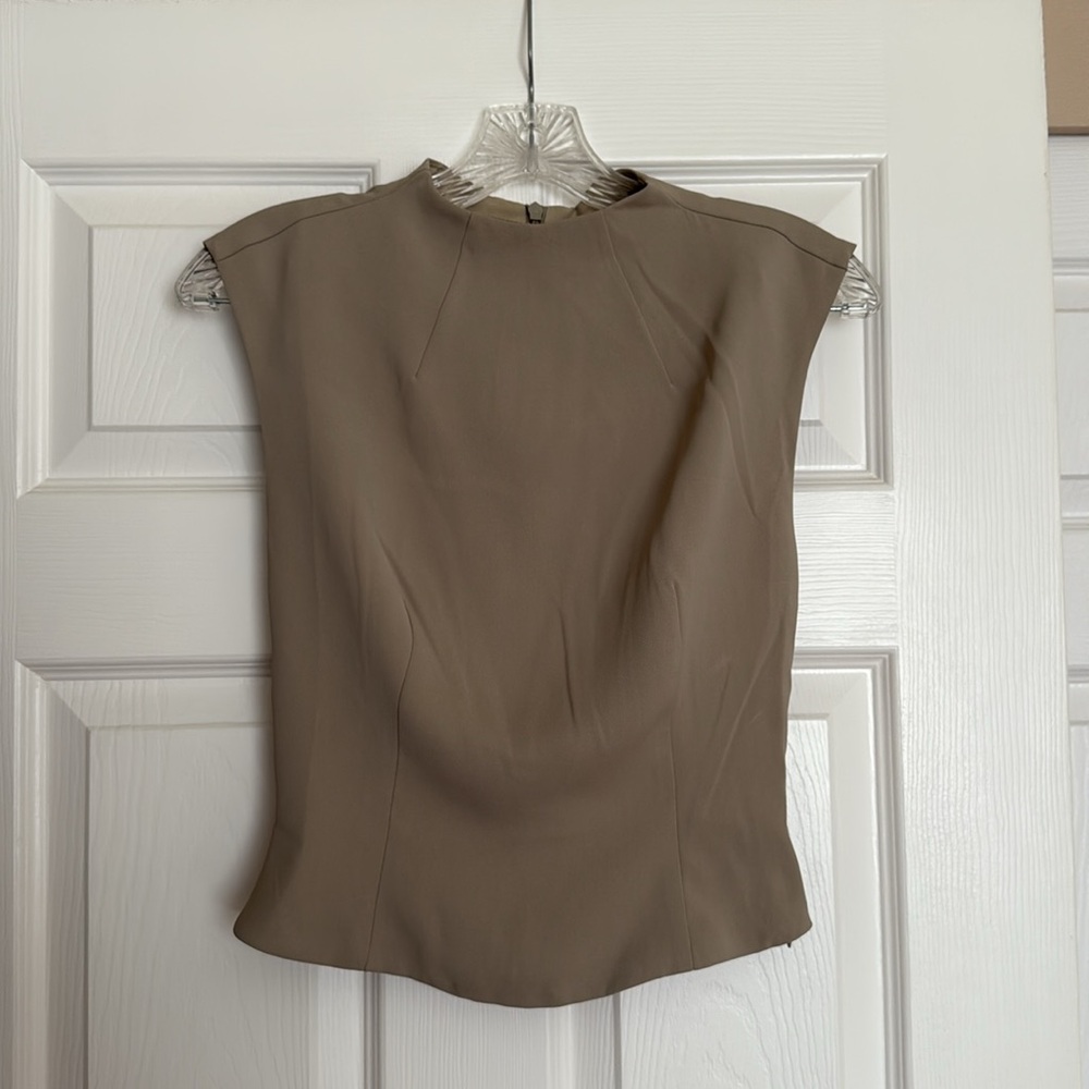 Women’s Taupe Cap Sleeve Blouse